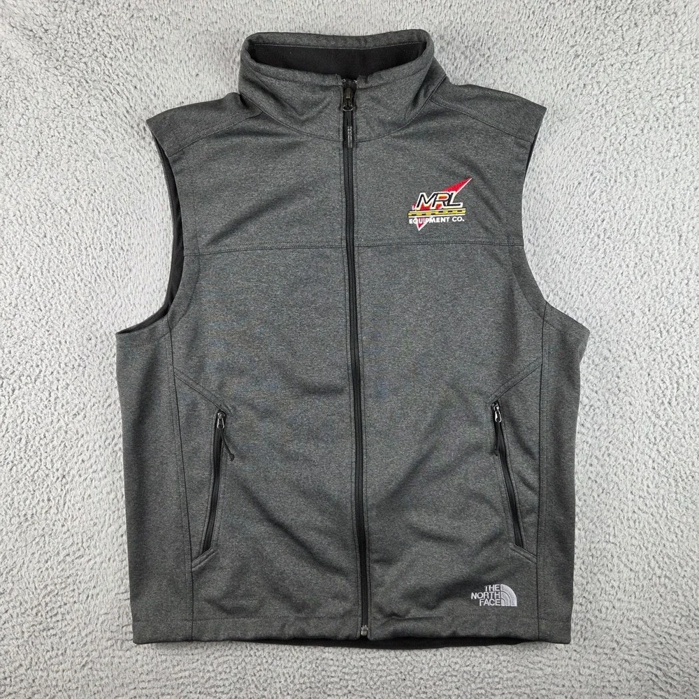 The North Face Ridgewall‎ Windwall Vest Mens L Gray Windbreaker Zip Softshell